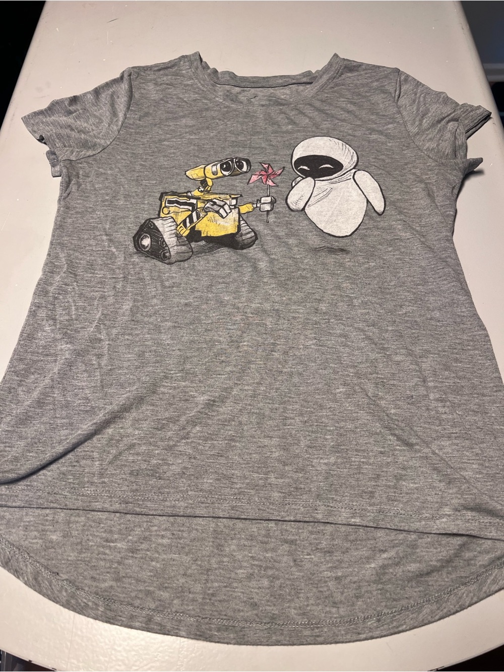 Disney Gray WALL·E & EVE Short Sleeve Tee with Yellow Accent